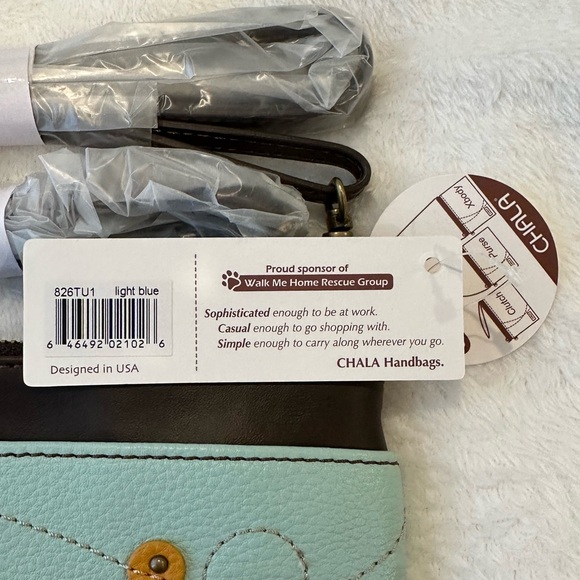 Chala Turquoise and Brown Turtle Crossbody Bag - Picture 2 of 6